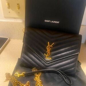 Black YSL Wristlet handbag